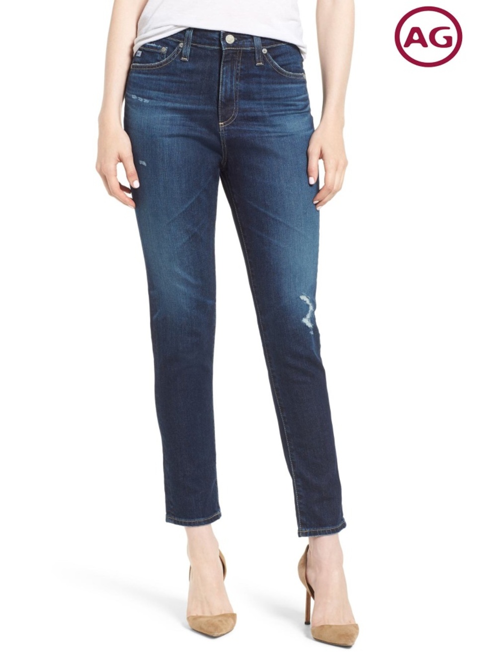 AG ADRIANO GOLDSCHMIED WOMEN NWT SOFIA HIGH RISE SKINNY ANKLE 12Y JEAN. SIZE 26